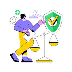 Accountability abstract concept vector illustration. Legal liability, personal and public accountability, taking responsibility for actions and decisions, leadership roles abstract metaphor.