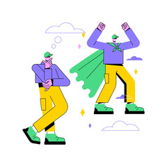 Self-esteem abstract concept vector illustration. Self-respect and self-worth, confidence, personality trait, subjective evaluation, personal value, judgement about oneself abstract metaphor.