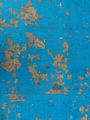 Close up concrete road with peeling paint.