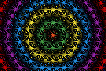 colourful  gradient circle pattern of traditional batik ethnic  for wallpaper background ads sticker or clothing