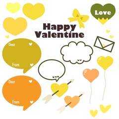 バレンタイン イラスト素材 セット