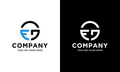 gf fg initial logo design vector graphic idea creative. on a black and white background.