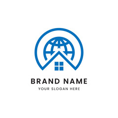 home globe or world logo template
