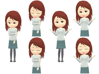 [Trouble A] Woman knitwear wavy hair front