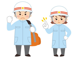 救急救命士の男女　医療従事者