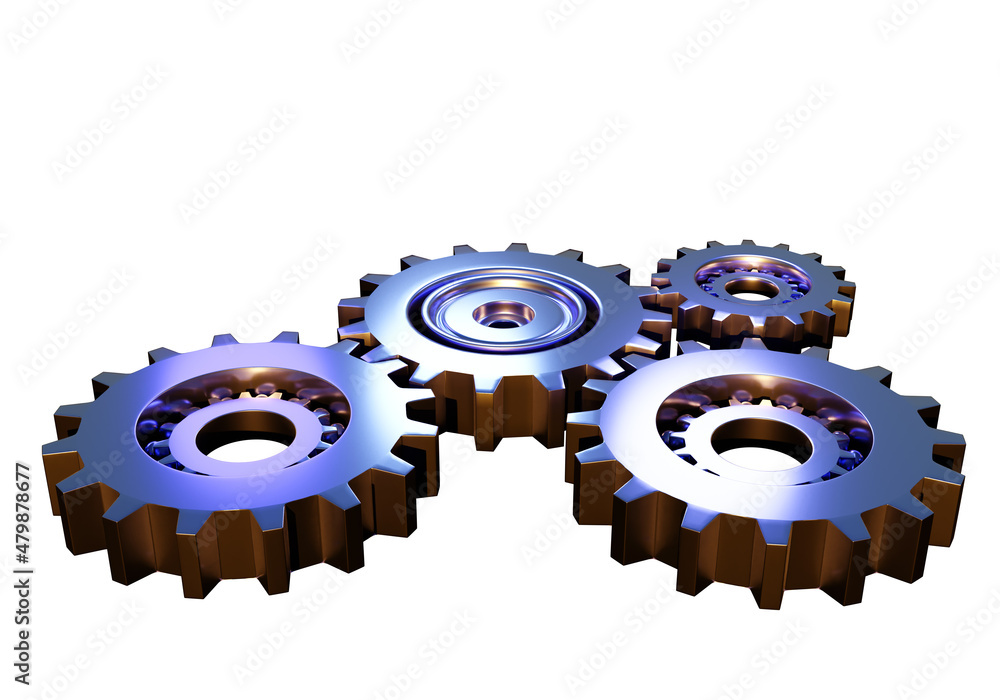 Poster only large gears are missing. gears symbolize production processes. details of production mechanisms