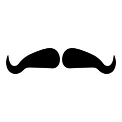Mustache Flat Icon Isolated On White Background