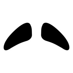 Mustache Fashion Flat Icon Isolated On White Background