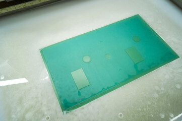 Production of flexographic printing plates. Washing of polymer molds for the printing machine. Soft...