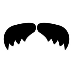 Mustache Fashion Flat Icon Isolated On White Background