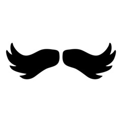 Mustache Fashion Flat Icon Isolated On White Background