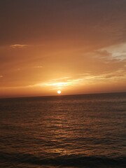 sunset over the sea