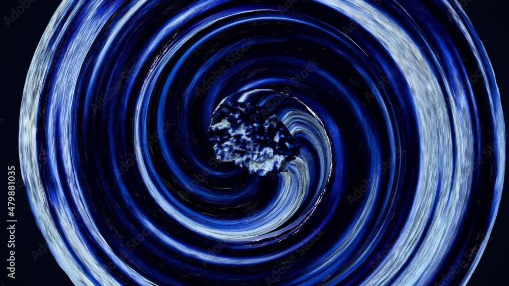 Poster swirling spiral 3d render textures with fluid rotation. circular sea waves in natural cycle with dig