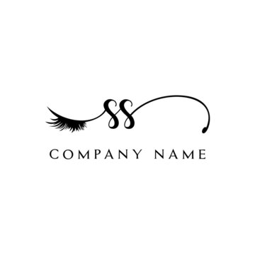 initial SS logo handwriting beauty salon fashion modern luxury letter