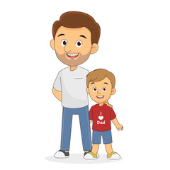 Father with son on fathers day