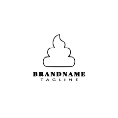 poop logo icon cartoon design vector illustration