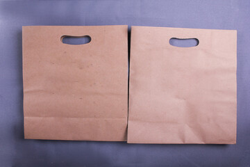Cardboard brown paper food bag