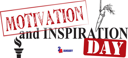 Stamped text Motivation and Inspiration Day