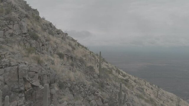 Flying a Drone over Arizona Mountains.