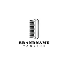 scrub brush logo cartoon icon design template black isolated vector illustration