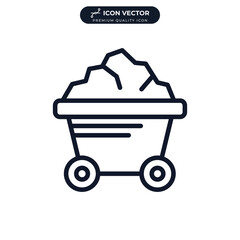 Coal icon symbol template for graphic and web design collection logo vector illustration
