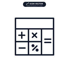 Calculator icon symbol template for graphic and web design collection logo vector illustration
