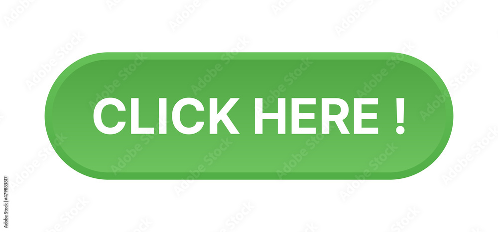 Poster click here button vector illustration.