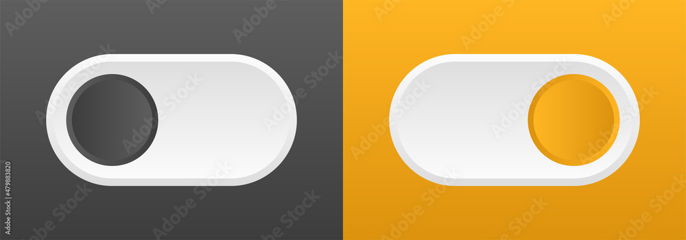 Poster dark and light switch button. vector illustration. day and night mode.