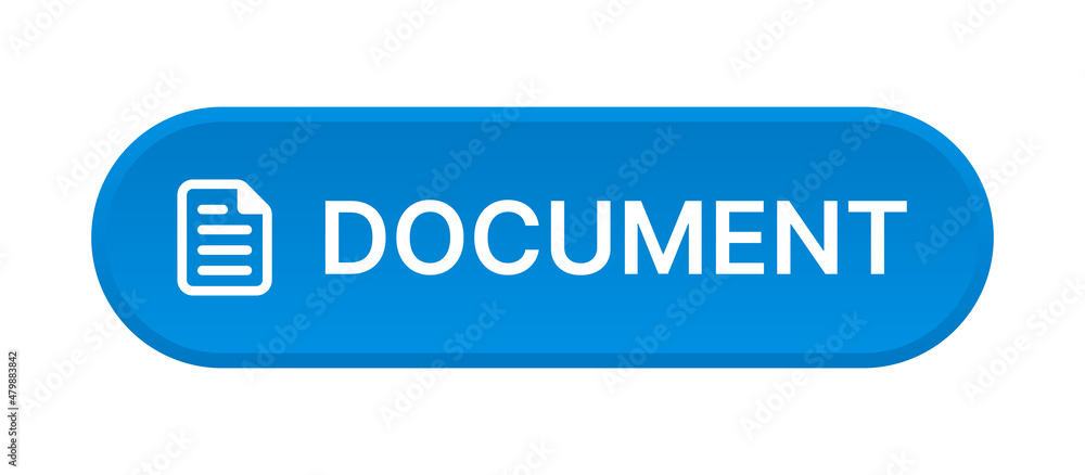 Poster document button in 3d design vector illustration.