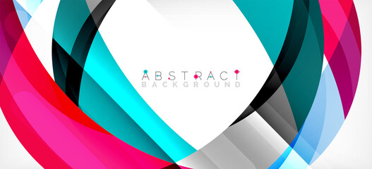 Color circle shapes, minimal geometric background. Trendy dynamic composition. Vector Illustration For Wallpaper, Banner, Background, Landing Page