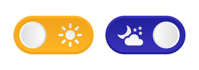 Day and night button mode icon vector illustration. Day and night mode gadget application. © Icons-Studio