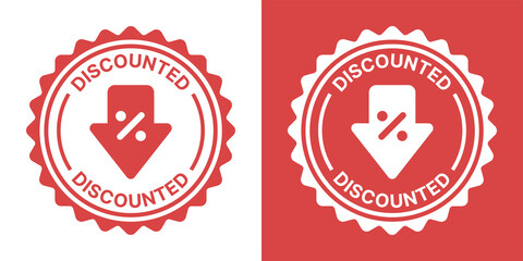 Discount tags icon. Sale discounted seal vector illustration.
