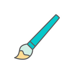 Paintbrush  Icon  in color icon, isolated on white background 