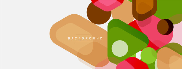 Abstract round geometric shapes and circles background. Trendy techno business template for wallpaper, banner, background or landing