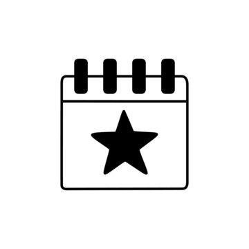 recommend clip art: Events Icon in black flat glyph, filled style isolated on white background