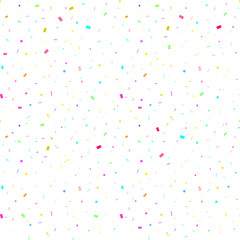 Seamless pattern swatch with confetti, colorful paper shower. Great for fabric, textile, wallpaper and wrapping.