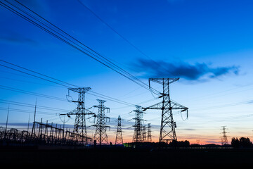 Fototapeta premium the pylon in the evening