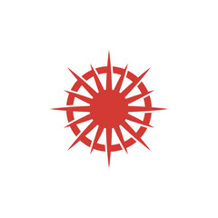 red sun logo design