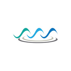 Water wave icon vector