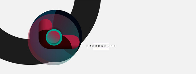 Circle and round shapes abstract background. Vector illustration for wallpaper banner background or landing page