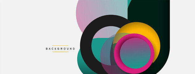 Circle and round shapes abstract background. Vector illustration for wallpaper banner background or landing page