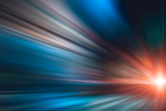 Night futuristic blur fast speed motion effect abstract for background.