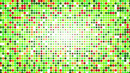 Vegan colors pinned on halftone styles. Greenish gradient dotted
