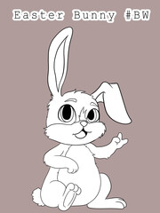 Fototapeta premium Easter Bunny #BW