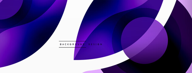 Creative geometric wallpaper. Minimal abstract background. Circle wave and round shapes composition vector illustration for wallpaper banner background or landing page