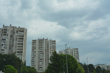 clouds over the city