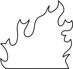 フラットデザインの炎のイラスト 燃える 炎上 火事