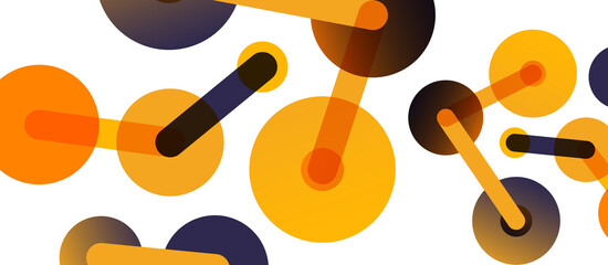 Network concept abstract background. Dots connection. Big data idea. Business template for wallpaper, banner, background or landing