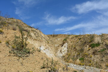 Fototapeta na wymiar Rocky hills with vegetation