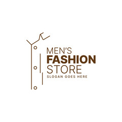 men's fashion store logo design template.vector illustration